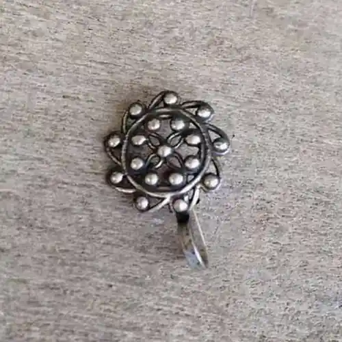 Buy Maati Statement Antique Oxidized Nose Pin | Tarinika