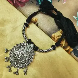 German Silver Thread Necklace